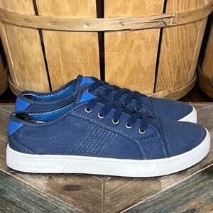 Skechers Direct Pulse Jump Shift Blue Denim Canvas Memory Foam Sneakers Boys 5